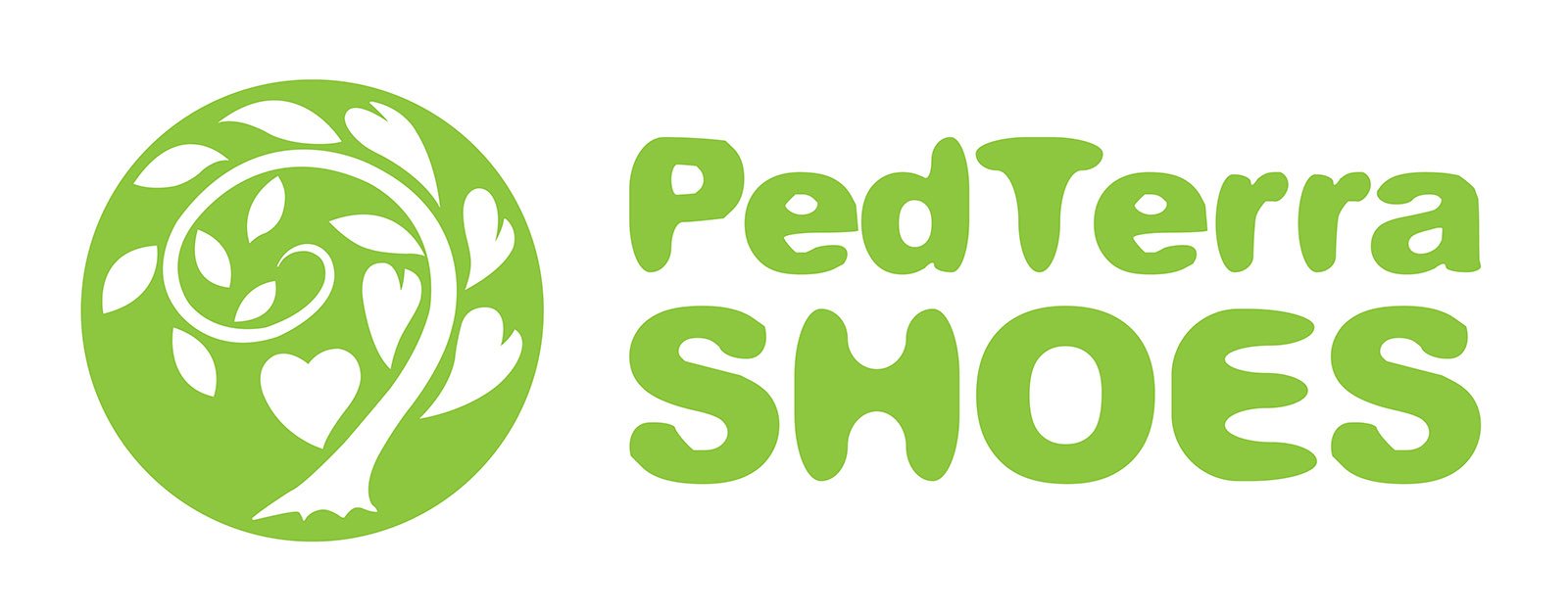 Custom PedTerra Shoes wordmark logo.